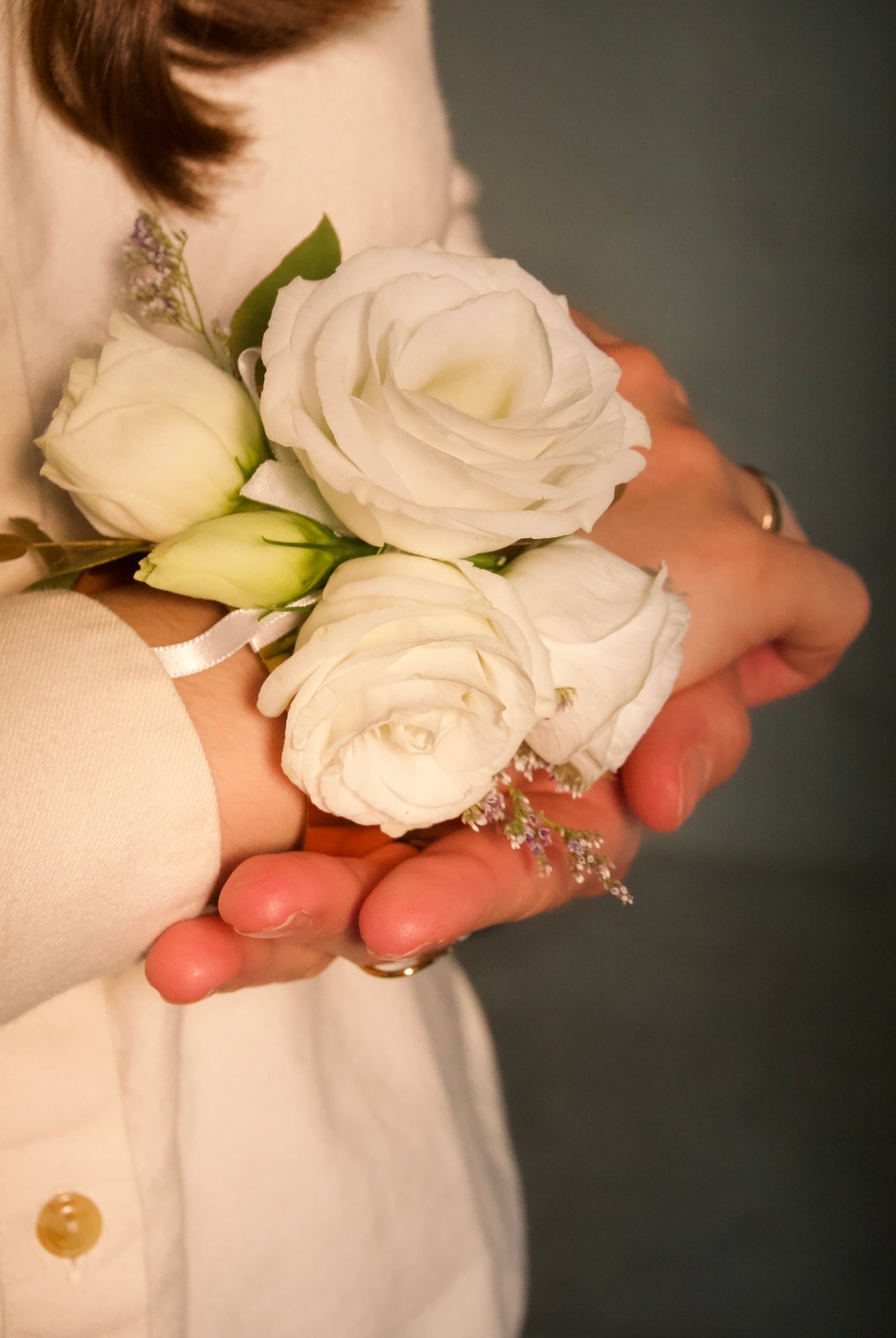 Premium White Prom Corsage