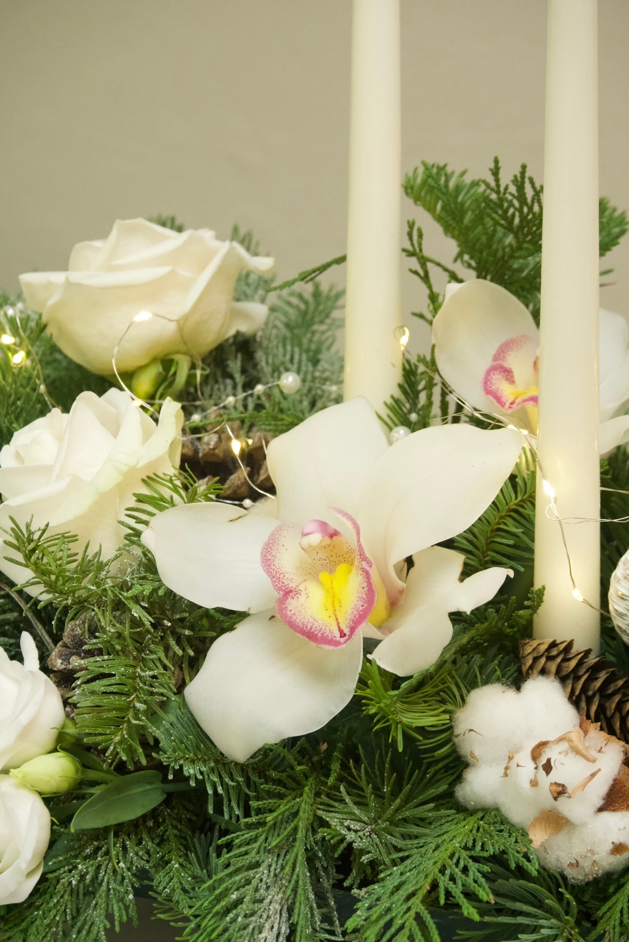 Winter Night Candle Centrepiece