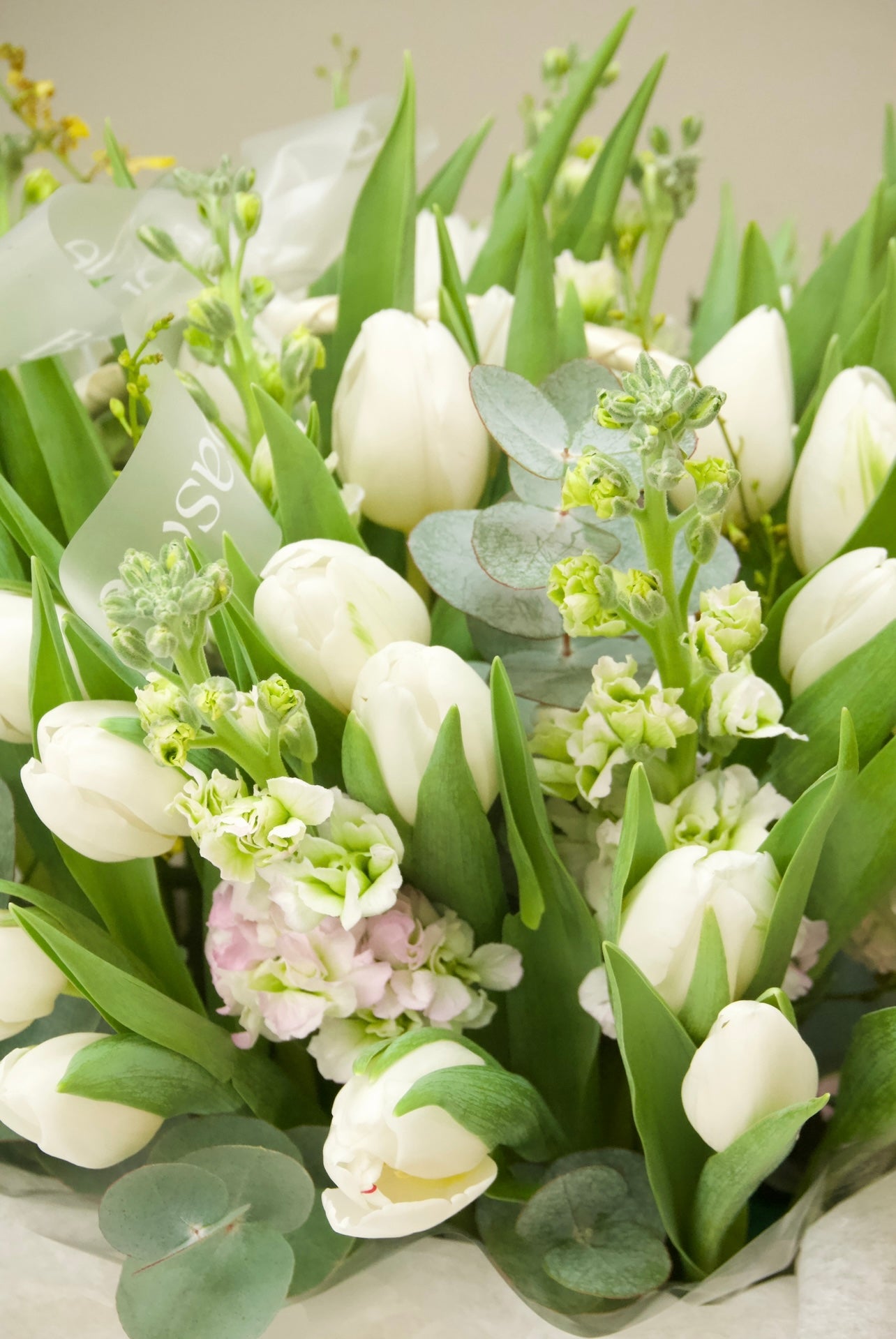 Tulips Wicker Basket