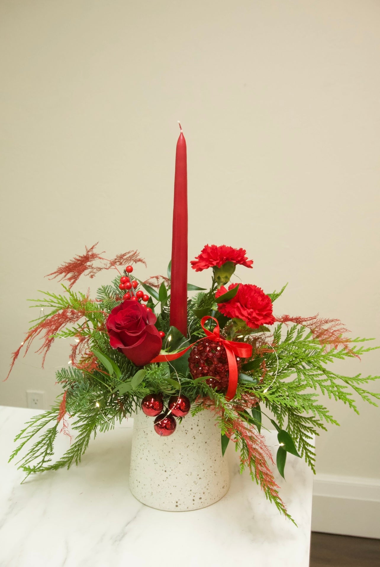 Winter Garnet Arrangement