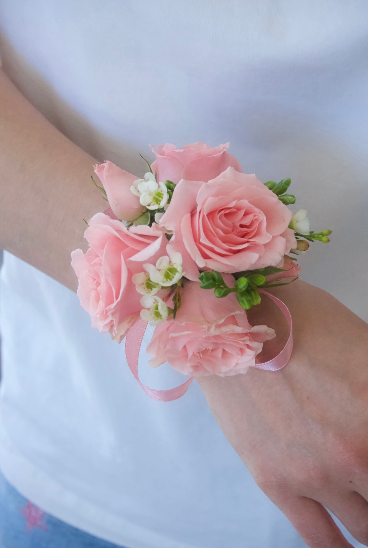 Pink Corsage & Boutonniere Set