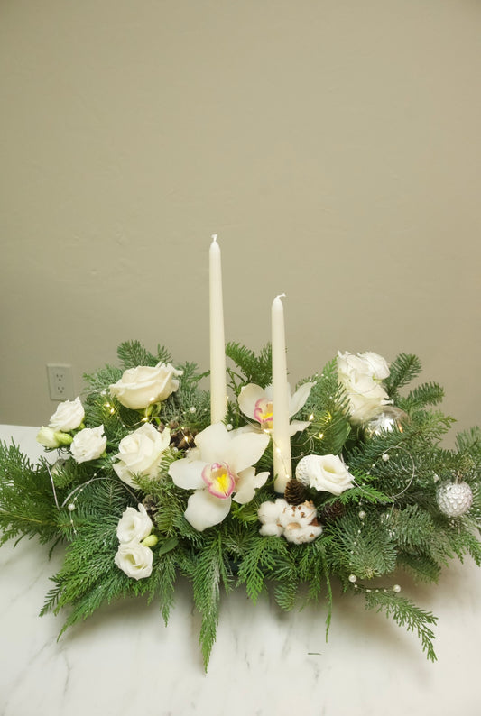 Winter Night Candle Centrepiece